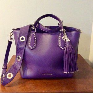 Michael Kors MK Large Brooklyn Grommet & Tassel Hobo Bag